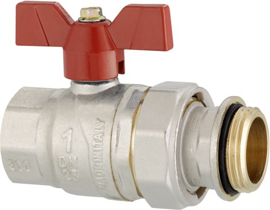 Purmo zawór kulowy niklowany 1" GZ / 1" GW do rozdzielaczy INVEST