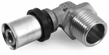 Purmo CLEVERFIT kolano zaciskowe mosiężne GZ 16x1/2"  PN10
