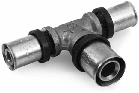 Purmo CLEVERFIT trójnik zaciskowy redukcyjny mosiężny  20x26x20 PN10