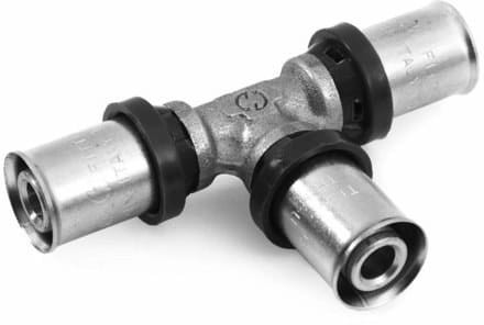 Purmo CLEVERFIT trójnik zaciskowy redukcyjny mosiężny 26x16x20 PN10