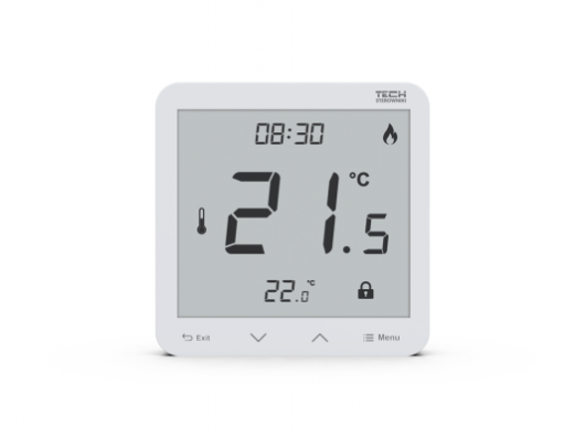 Tech R-10s PLUS przewodowy regulator pokojowy dwustanowy  biały