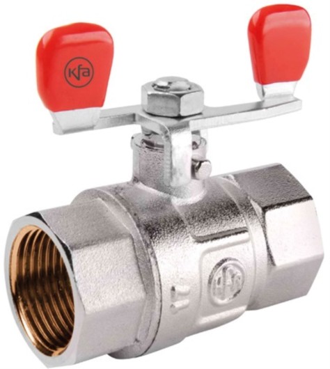 Kfa Armatura zawór kulowy do wody z dławikiem z motylkiem 1" DN 25