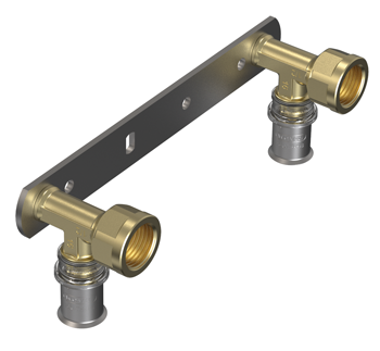 Wavin Tigris płytka montażowa z kolanami ściennymi antyrotacyjnymi M5 fi 150 20x1/2"