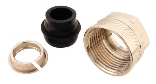 Herz 15mm x 3/4" złączka CU zaciskowa uszczelnienie miękkie 