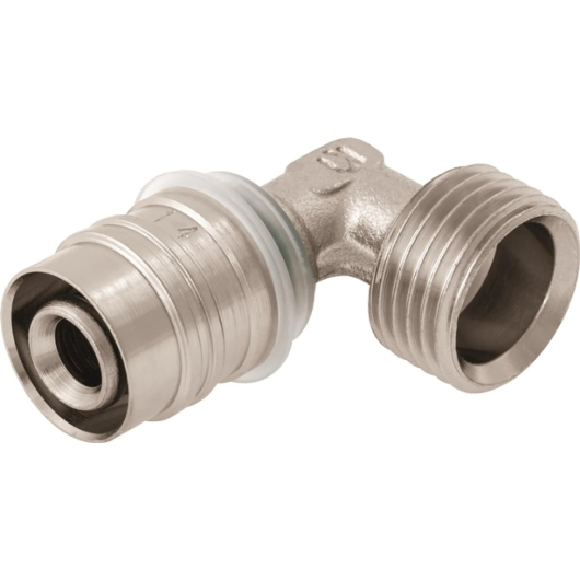 Kisan kolano  zaprasowywane  16x1/2" GZ niklowana