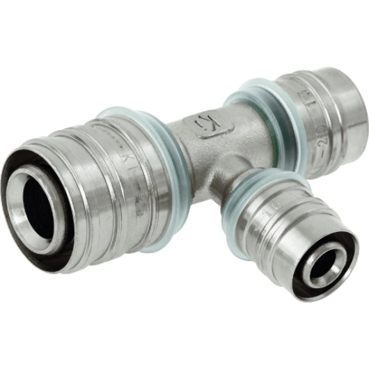 Kisan trójnik  zaprasowywany redukcyjny  25x16x25 niklowana