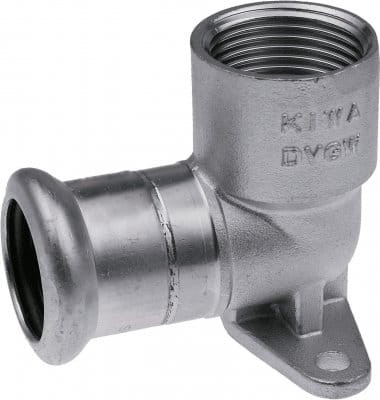 Kan-therm Inox Press kolano  pod baterię z uszami 18 x 1/2" L-44mm