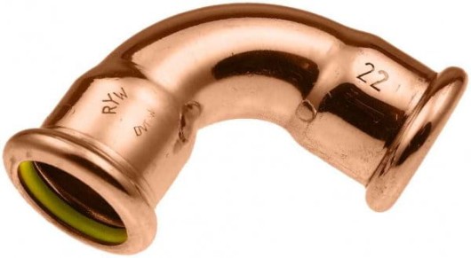 Kan-therm Copper Gas kolano  zaprasowane DN 22 90°