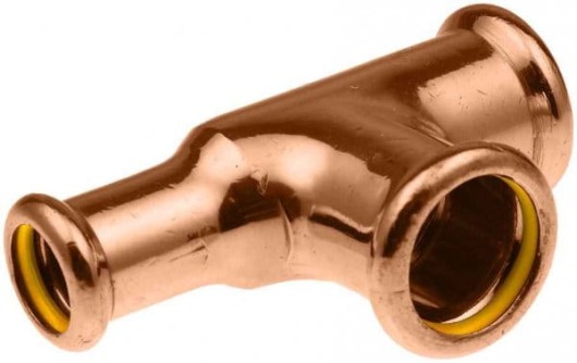 Kan-therm Copper Gas trójnik redukcyjny zaprasowany DN 35 x 22 x 35