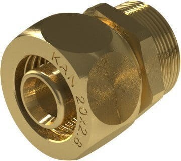 Kan-therm UltraLine złączka mosiężna skręcana 16 GZ G1/2"
