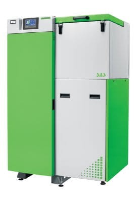 Sas Bio Efekt 36kW kocioł klasy 5 automatyczne podawanie paliwa lewy