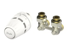 Danfoss Zestaw termostatyczny  z głowicą Regus M30x1.5 + RLV-KB 1/2" kątowy