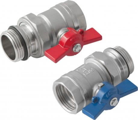 Kan-therm Set zawory do rozdzielacza prosty G1"xG1"